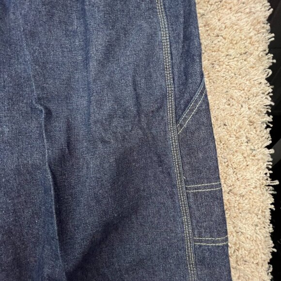 Levis Denim Jeans Mens 36x30 Gray Dark Blue Straight Leg Casual Work Jeans Tools - Picture 2 of 9